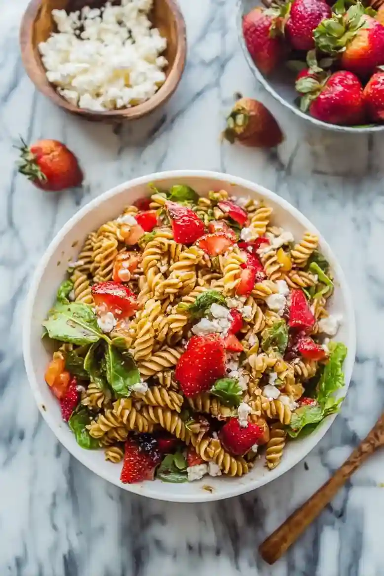 Balsamic Strawberry Pasta Salad - 1