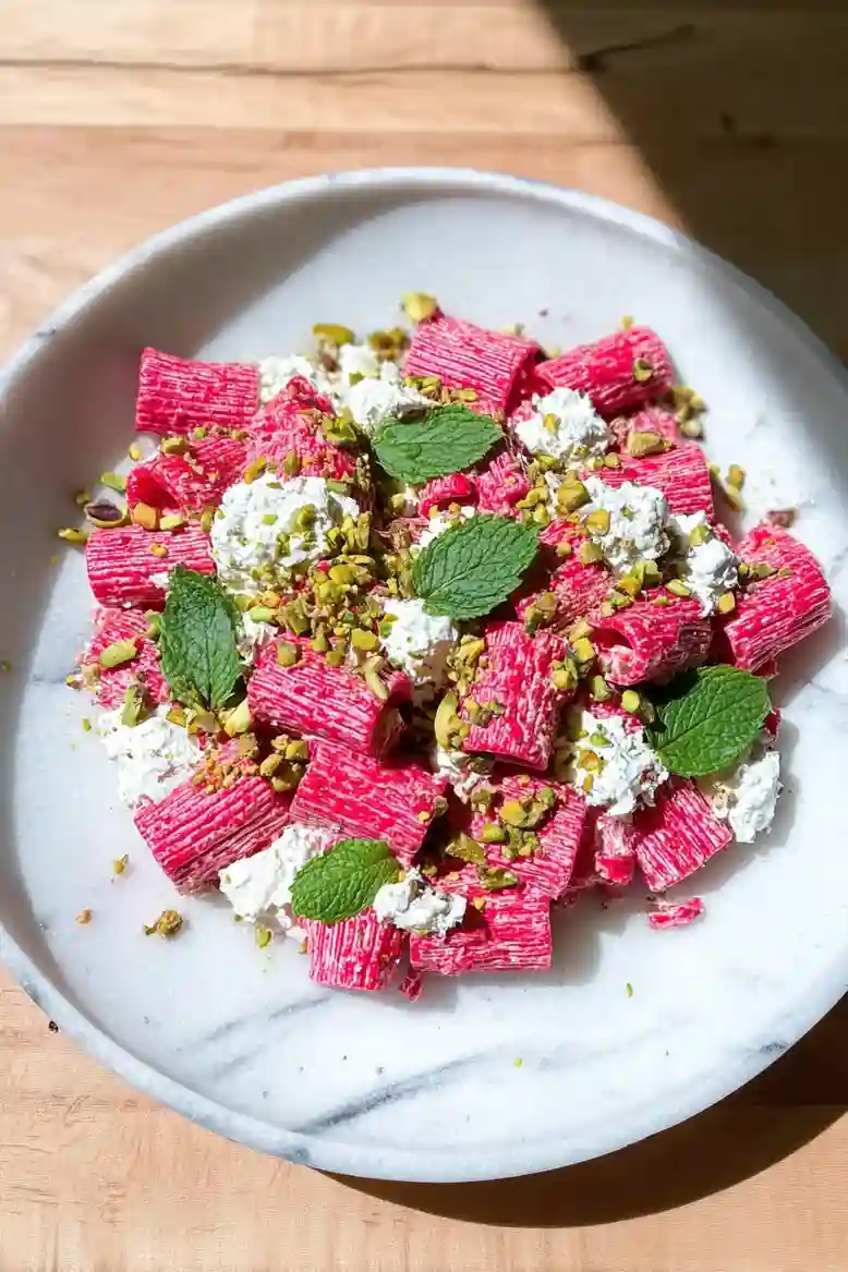 Beet Pasta Salad with Goat Cheese - 1
