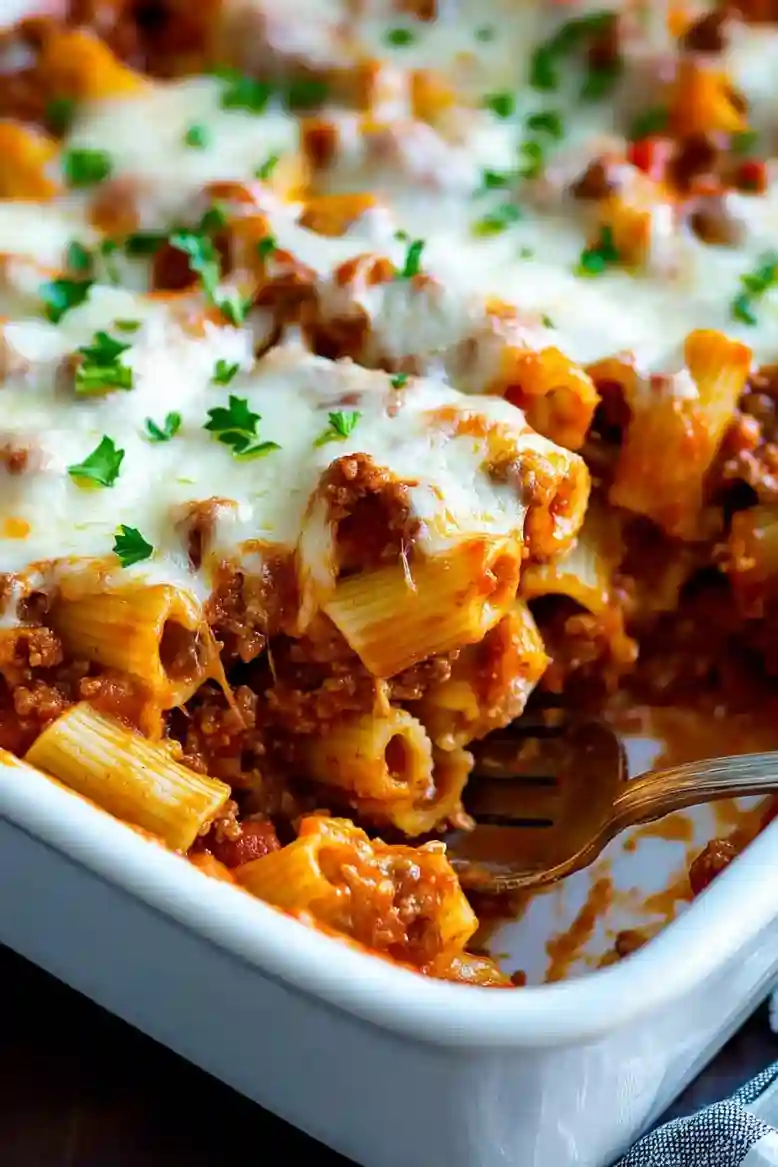 Cheesy Baked Rigatoni Recipe - 1