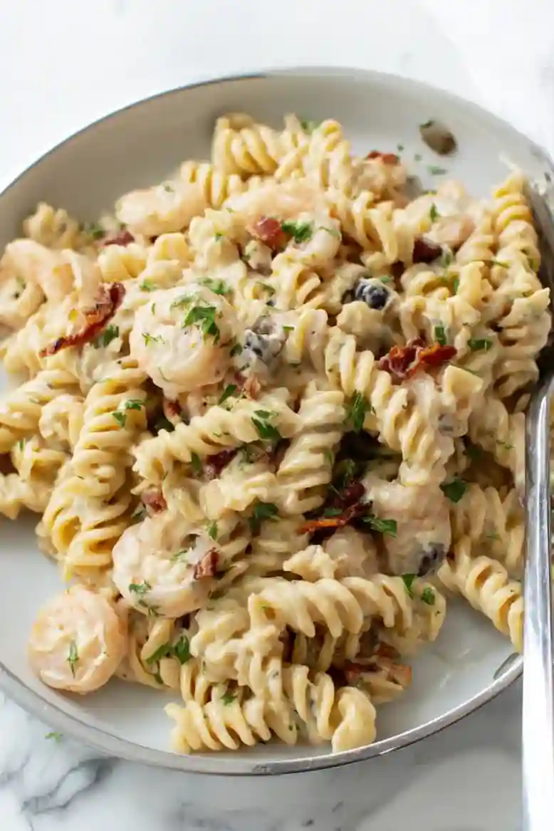 Cheesy Chicken Bacon Ranch Pasta - 2