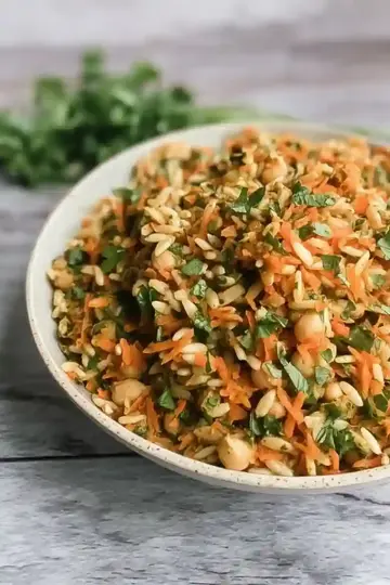 Chickpea Orzo Carrot Salad Recipe