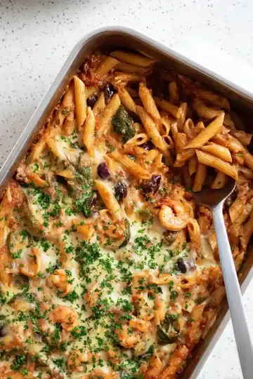 Creamy Tomato Chicken Pasta Bake