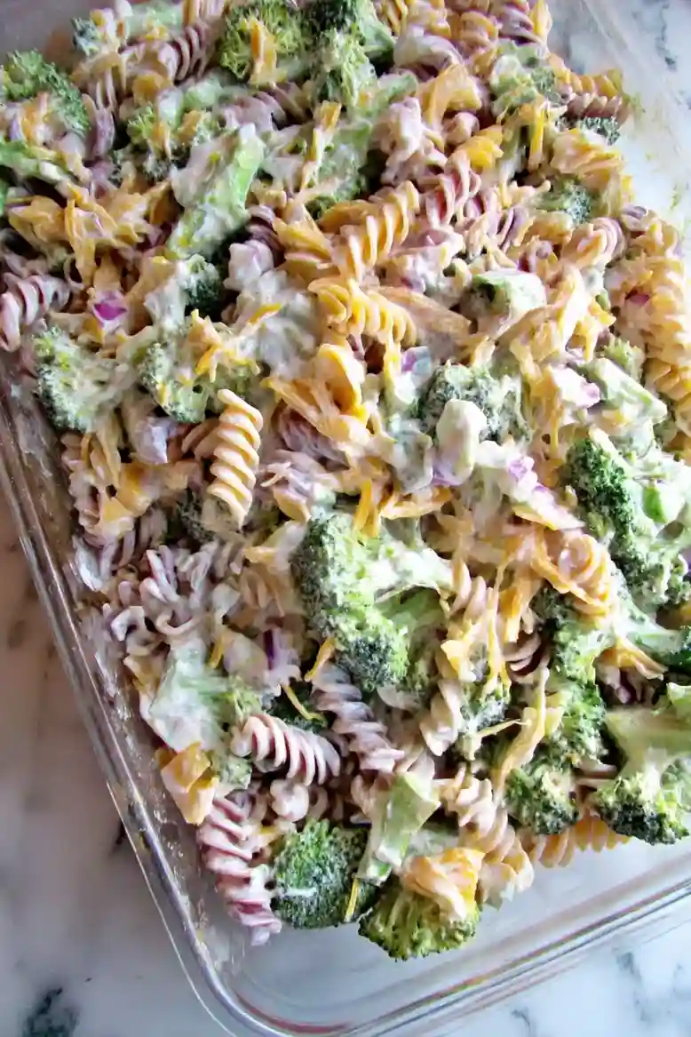 Easy Broccoli Cheddar Pasta Salad - 2
