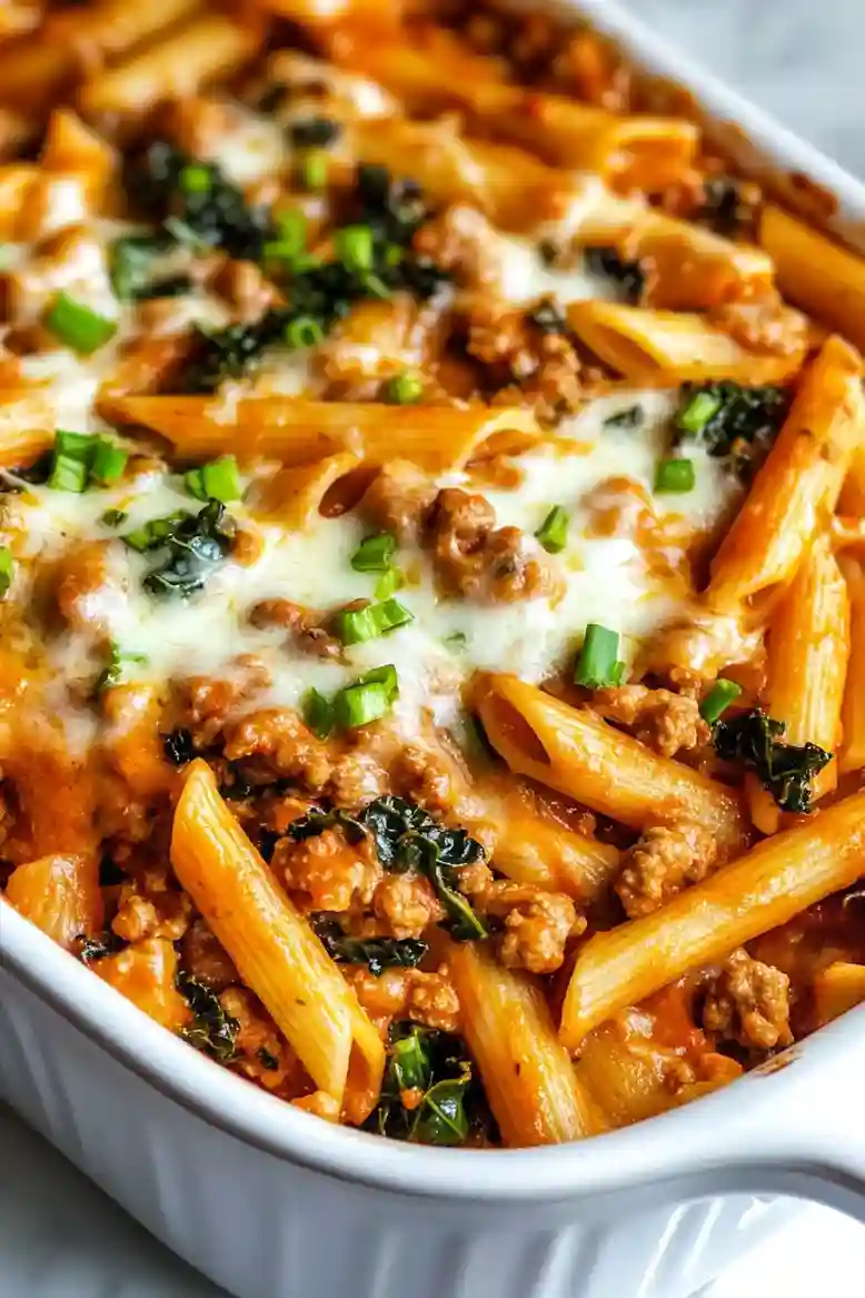 Family Friendly Ground Turkey Pasta Bake - 2