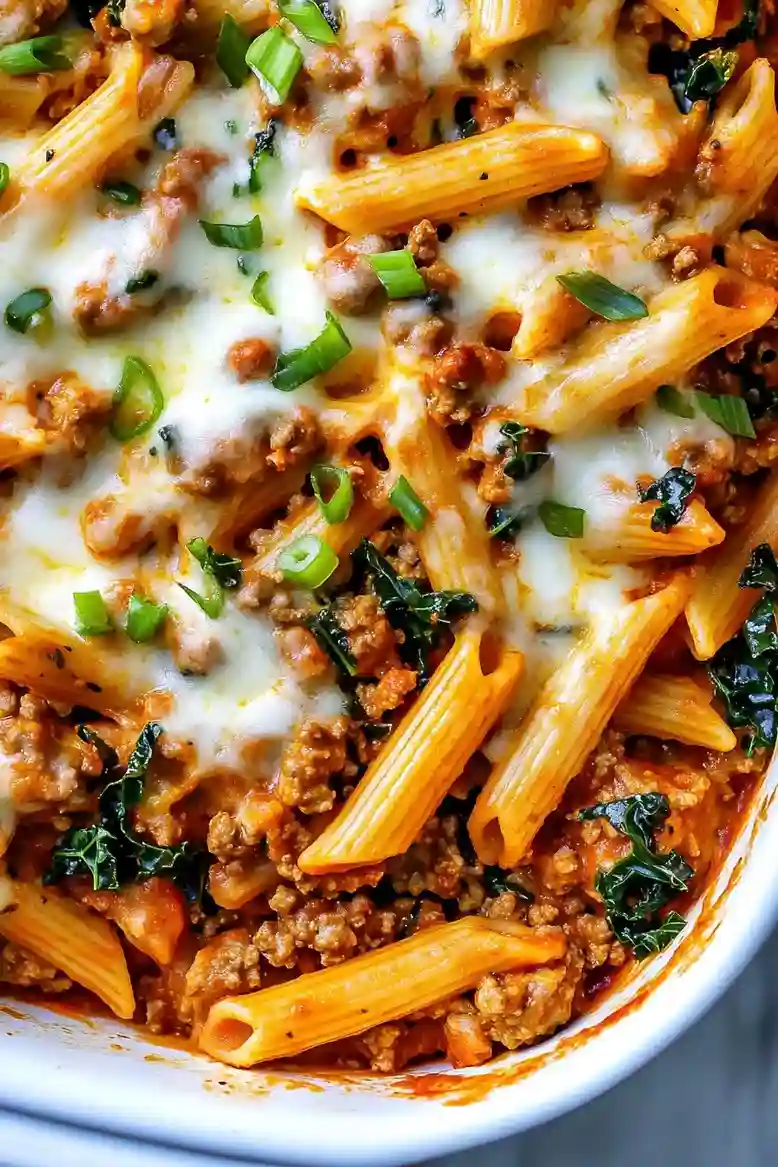 Family Friendly Ground Turkey Pasta Bake - 1