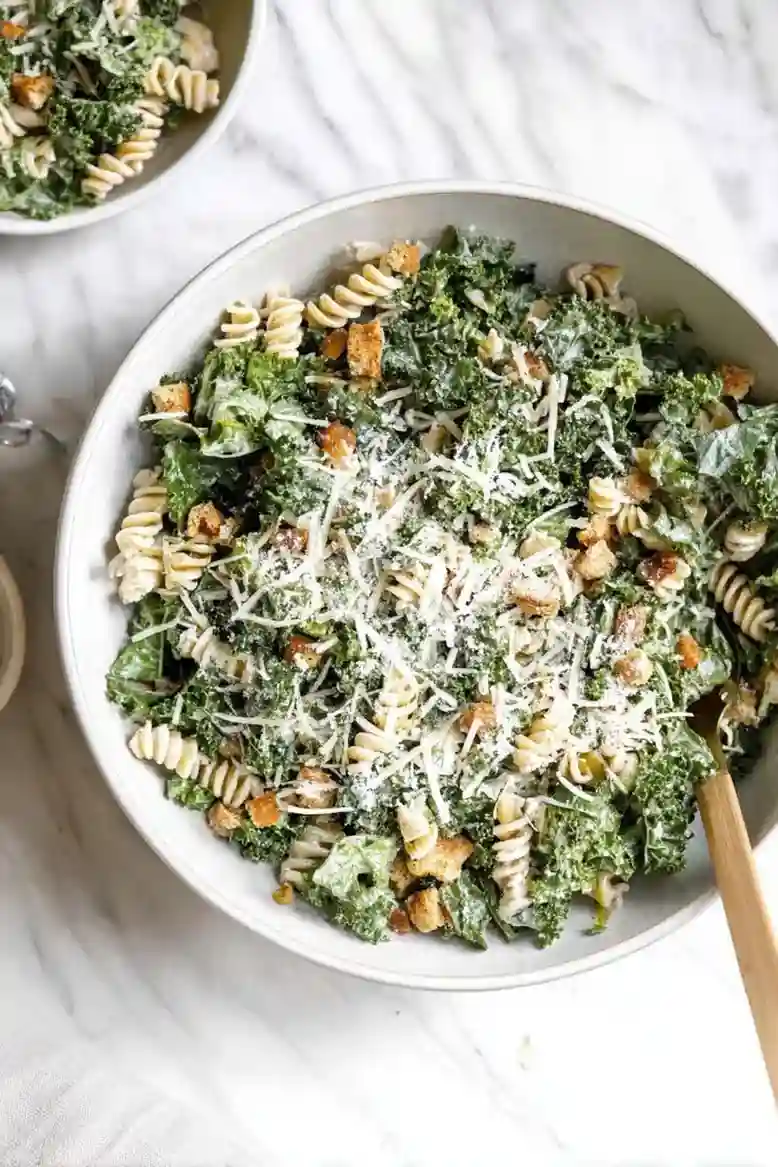 Fresh Kale Caesar Pasta Salad - 1