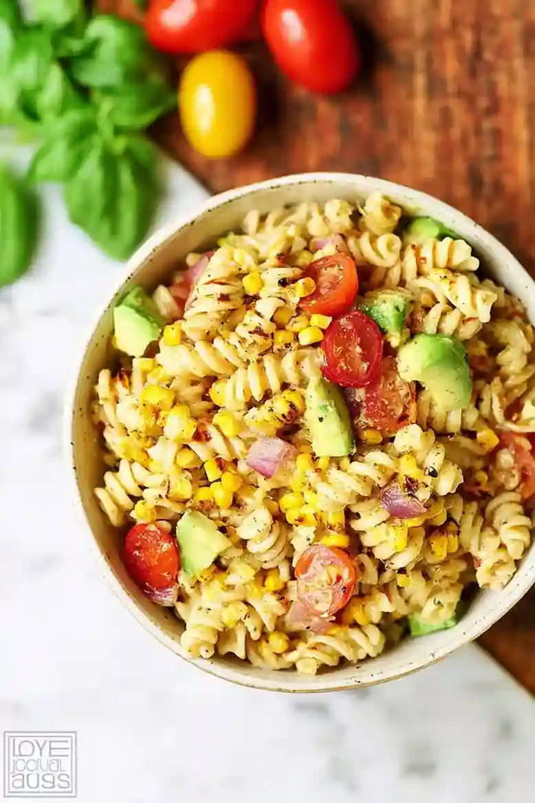 Grilled Corn Avocado Pasta Salad - 1