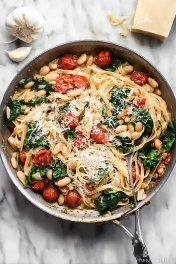 Quick Tuscan White Bean Pasta