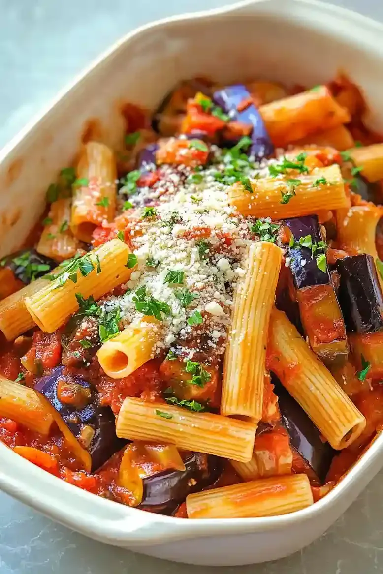 Sicilian Rigatoni Pasta alla Norma - 1