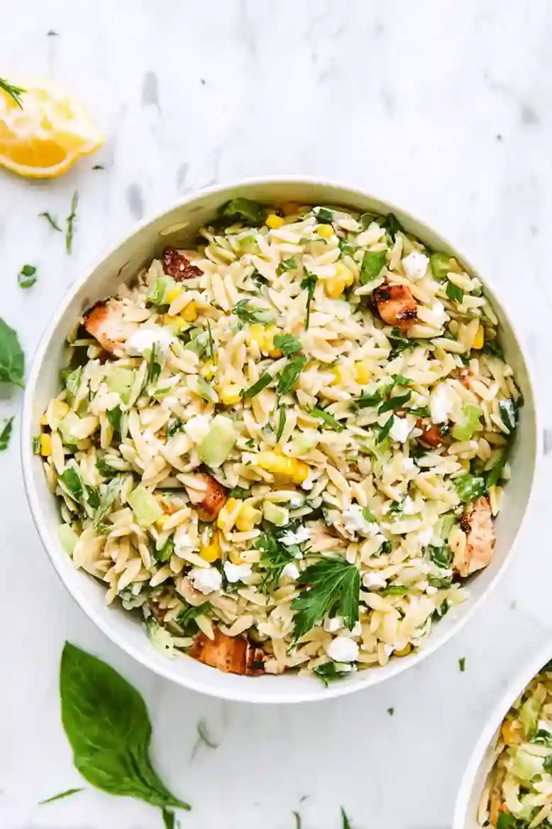 Bright Lemony Chicken Orzo Salad - 1