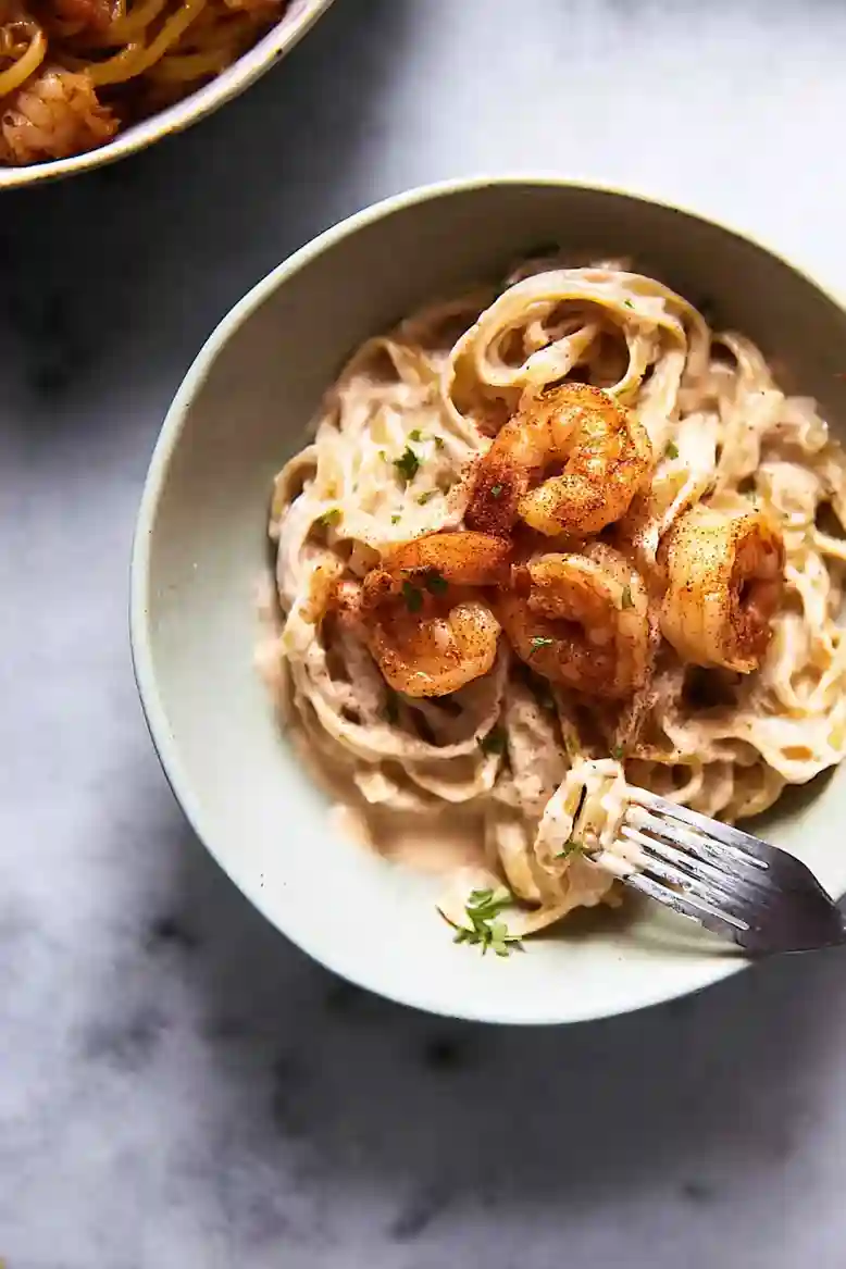 Creamy Cajun Shrimp Fettuccine - 2