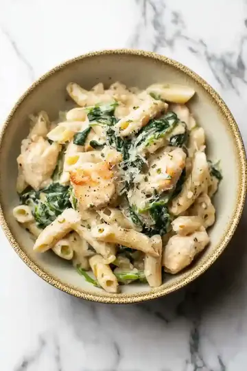 Creamy Chicken Spinach Penne Pasta