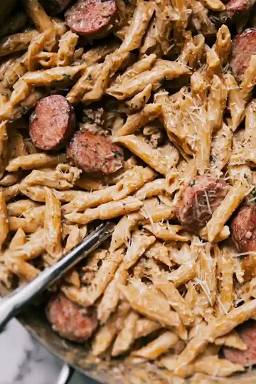 Creamy Sausage Alfredo Pasta Recipe