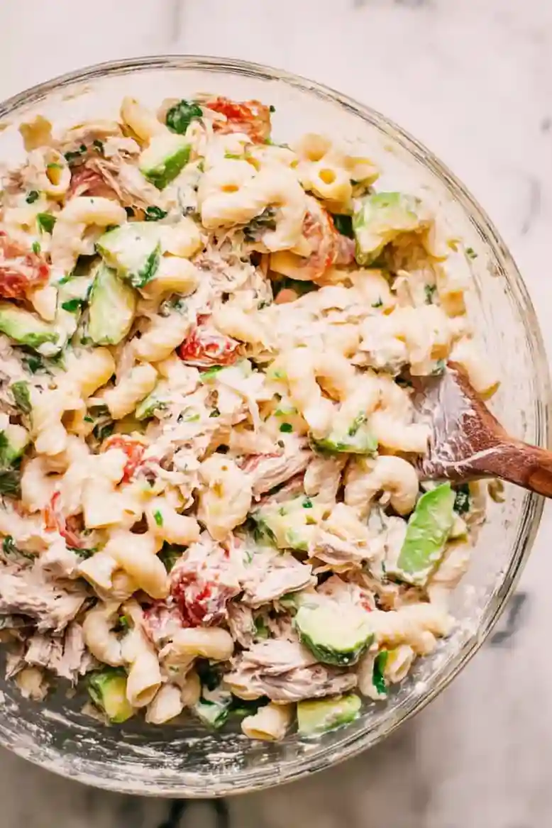 Creamy Tuna Avocado Pasta Salad - 1