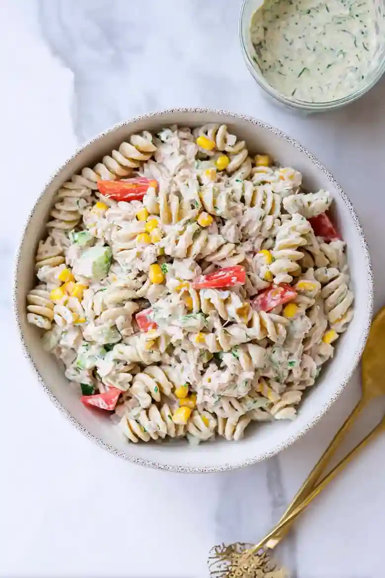 Creamy Tuna Sweet Corn Pasta Salad - 1