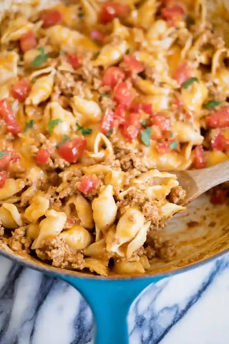 Creamy Turkey Taco Shell Pasta - 2