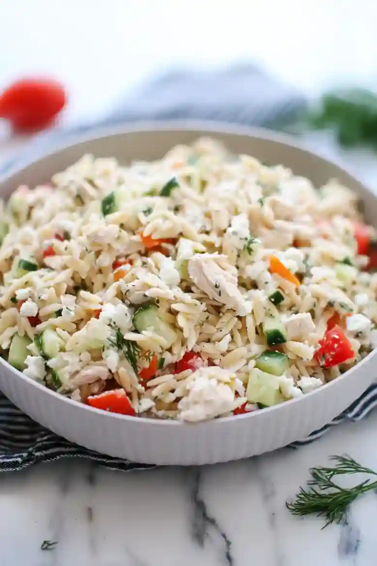 Lemon Orzo Salad with Chicken - 2