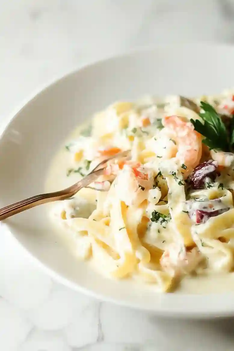Luxurious Seafood Fettuccine Alfredo - 2