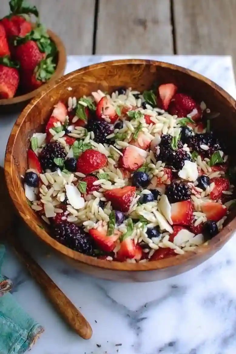 Refreshing Berry Caprese Orzo Salad - 2