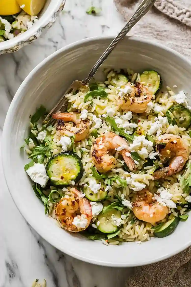Refreshing Shrimp Lemon Orzo Salad - 2