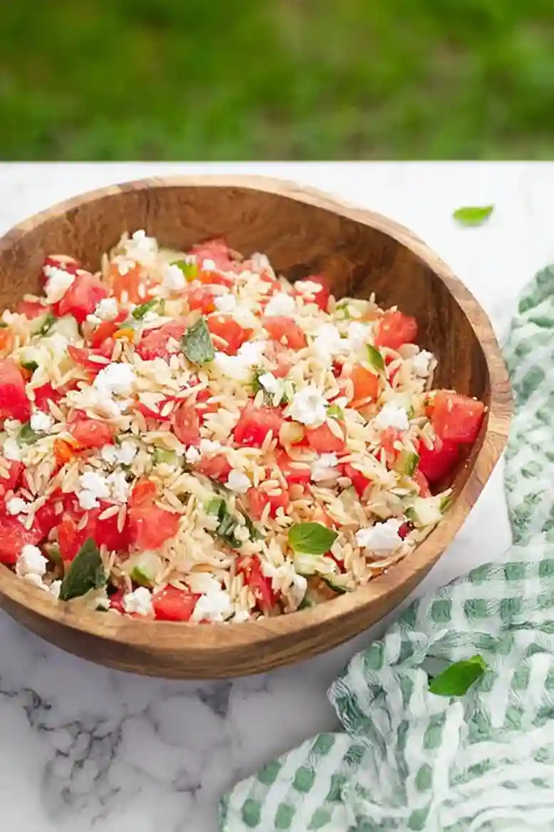 Refreshing Watermelon Feta Orzo Salad - 2