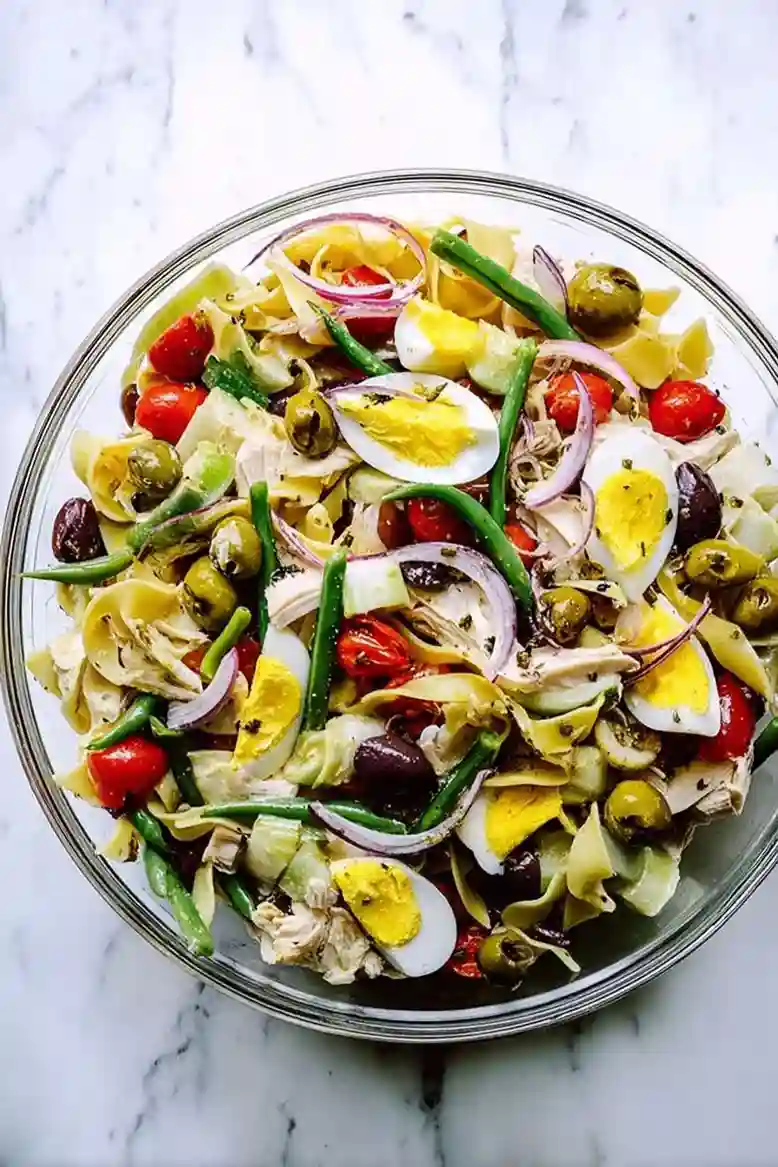 Vibrant Chicken Nicoise Pasta Salad - 2