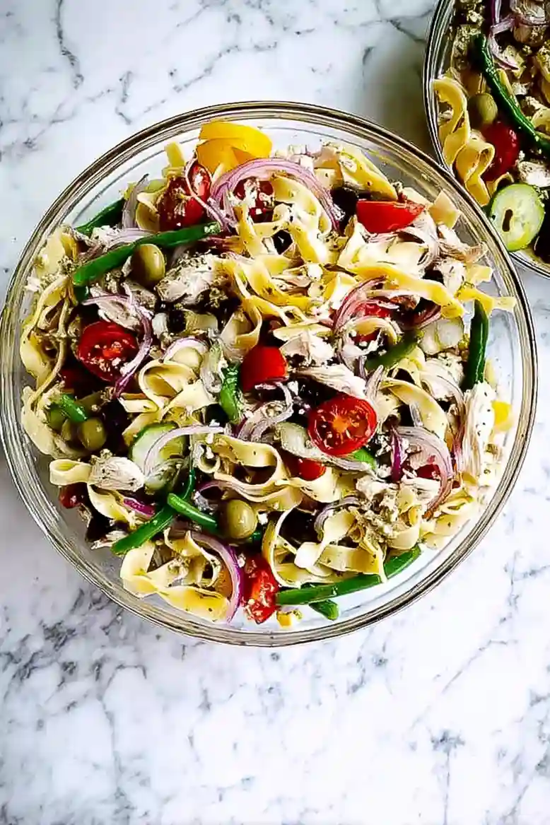 Vibrant Chicken Nicoise Pasta Salad - 1