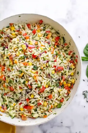 Vibrant Rainbow Orzo Salad